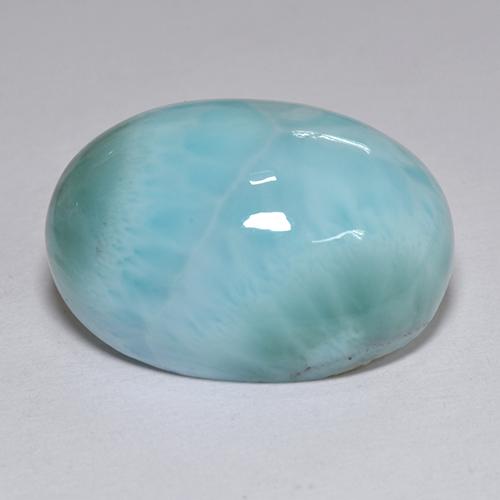 larimar Azul natural de 11.22 ct, Corte Óvalo, Opaco