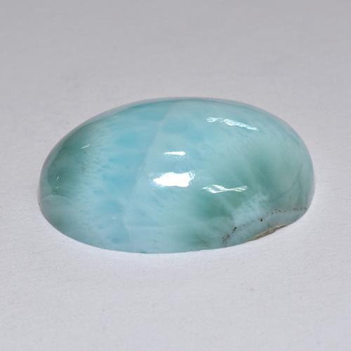 larimar Azul natural de 11.22 ct, Corte Óvalo, Opaco
