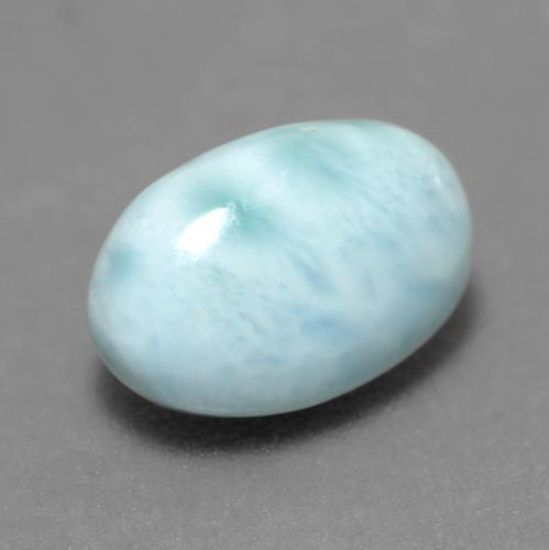 Larimar turquesa natural de 2,60 ct, corte óvalo, opaco