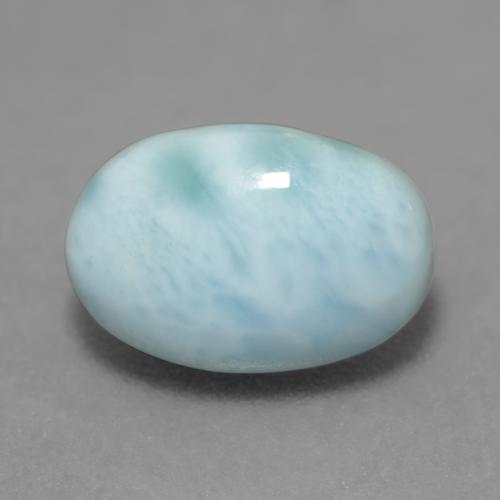 Larimar turquesa natural de 2,60 ct, corte óvalo, opaco