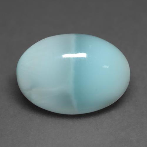 Larimar turquesa natural de 4,79 ct, corte óvalo, translúcido