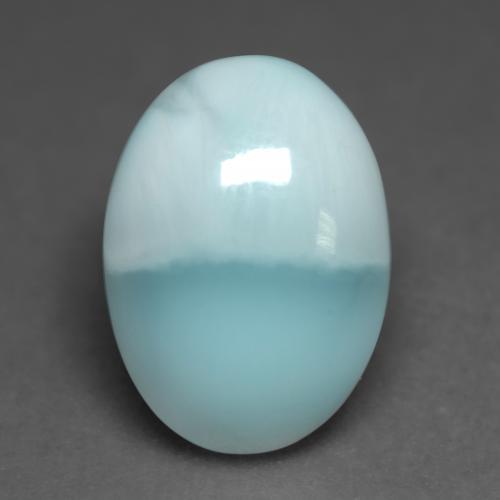 Larimar turquesa natural de 4,79 ct, corte óvalo, translúcido