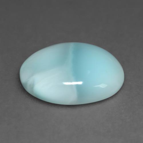 Larimar turquesa natural de 4,79 ct, corte óvalo, translúcido