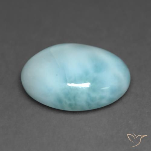 larimar Verde azulado claro natural de 4.97 ct, Ovalada, Translúcido