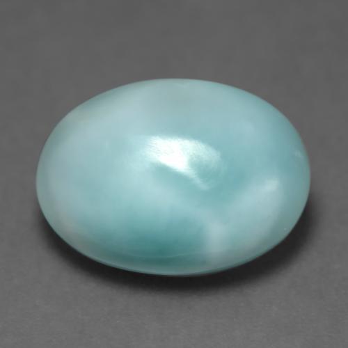 larimar Verde azulado claro natural de 5.27 ct, Corte Óvalo, Translúcido
