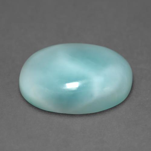 larimar Verde azulado claro natural de 5.27 ct, Corte Óvalo, Translúcido
