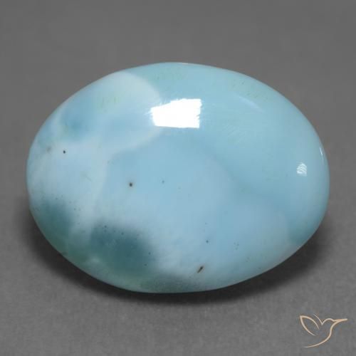 Larimar turquesa natural de 7,50 ct, corte óvalo, opaco