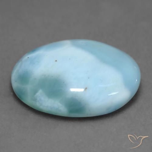 Larimar turquesa natural de 7,50 ct, corte óvalo, opaco