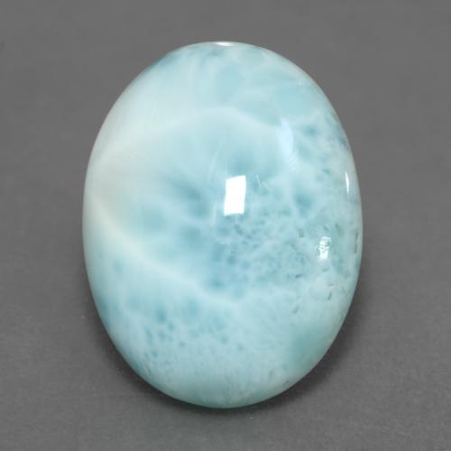 larimar Verde azul natural de 6.27 ct, Corte Óvalo, Opaco