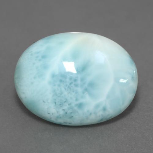 larimar Verde azul natural de 6.27 ct, Corte Óvalo, Opaco