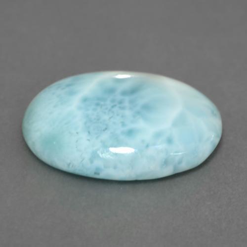 larimar Verde azul natural de 6.27 ct, Corte Óvalo, Opaco