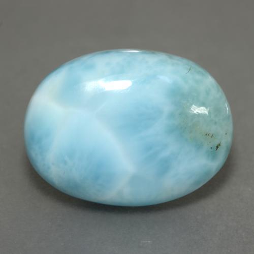 larimar Azul verdoso claro natural de 7.96 ct, Corte Óvalo, Opaco