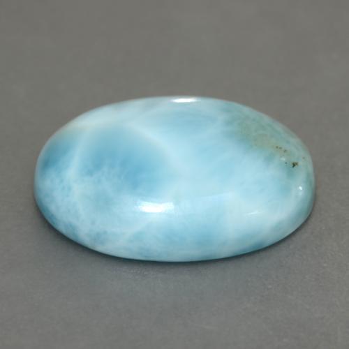 larimar Azul verdoso claro natural de 7.96 ct, Corte Óvalo, Opaco