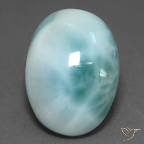 larimar Azul claro natural de 10.24 ct, Ovalada, Translúcido