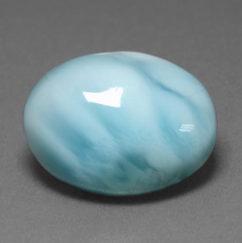 Larimar turquesa natural de 7,36 ct, corte óvalo, translúcido