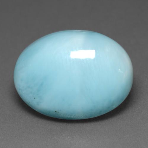 larimar Azul claro natural de 7.58 ct, Corte Óvalo, Opaco