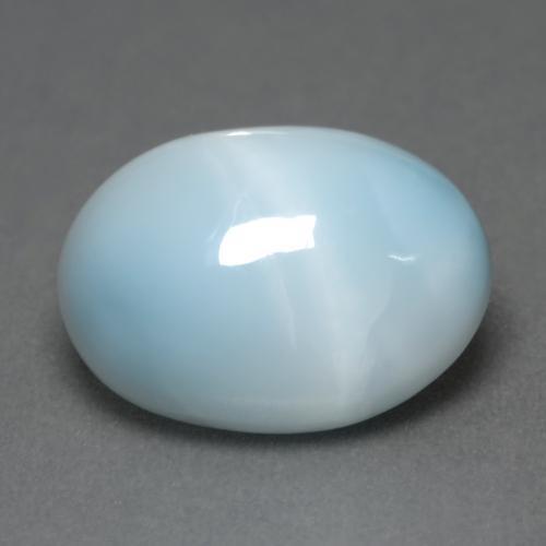 Larimar azul natural de 6,65 ct, corte óvalo, translúcido