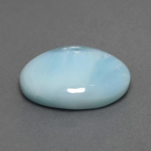 Larimar azul natural de 7,85 ct, corte óvalo, translúcido