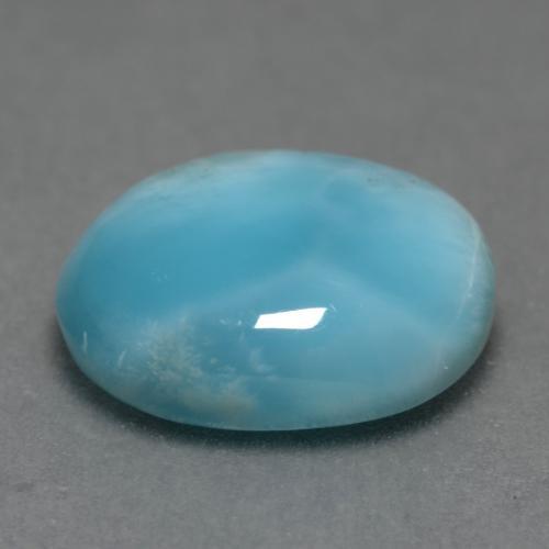 Larimar azul natural de 4,48 ct, corte óvalo, translúcido
