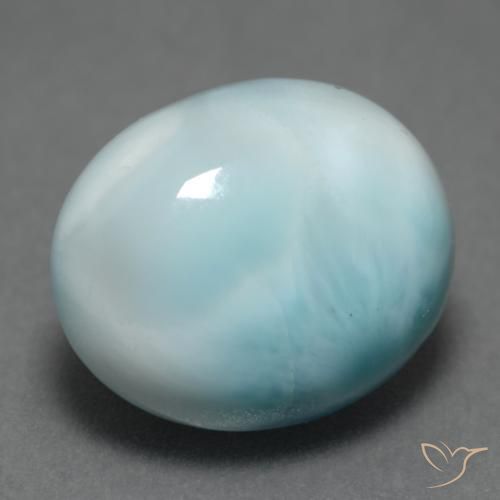 larimar Azul claro natural de 5.19 ct, Corte Óvalo, Translúcido
