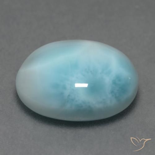 larimar Azul claro natural de 5.19 ct, Corte Óvalo, Translúcido