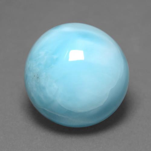 larimar Azul claro natural de 7.48 ct, Corte Redondo, Opaco