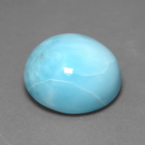 larimar Azul claro natural de 7.48 ct, Corte Redondo, Opaco