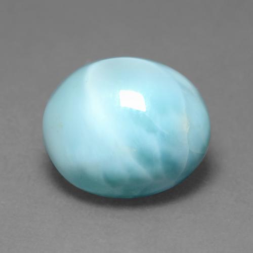 larimar Azul claro natural de 4.48 ct, Corte Óvalo, Opaco