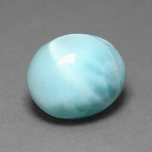 larimar Azul claro natural de 4.48 ct, Corte Óvalo, Opaco
