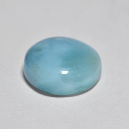 Larimar azul natural de 2,69 ct, corte redondo, opaco
