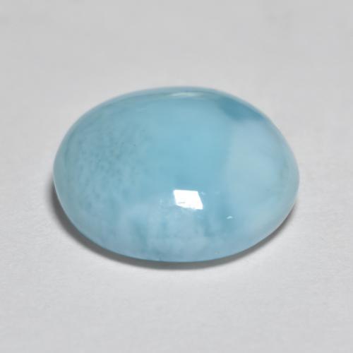 larimar Azul Cielo natural de 3.19 ct, Corte Redondo, Opaco