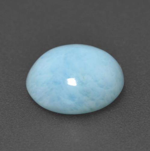 larimar Azul claro natural de 3.28 ct, Corte Redondo, Opaco