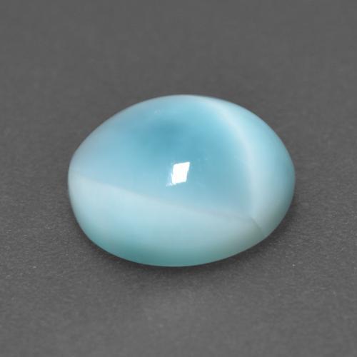 Larimar azul natural de 3,35 ct, corte redondo, translúcido
