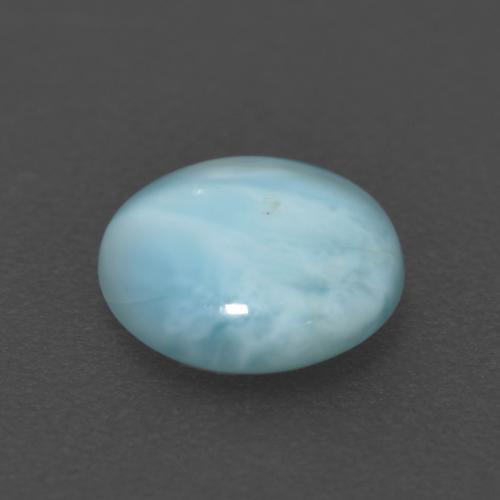 larimar Azul cielo claro natural de 1.43 ct, Corte Redondo, Translúcido