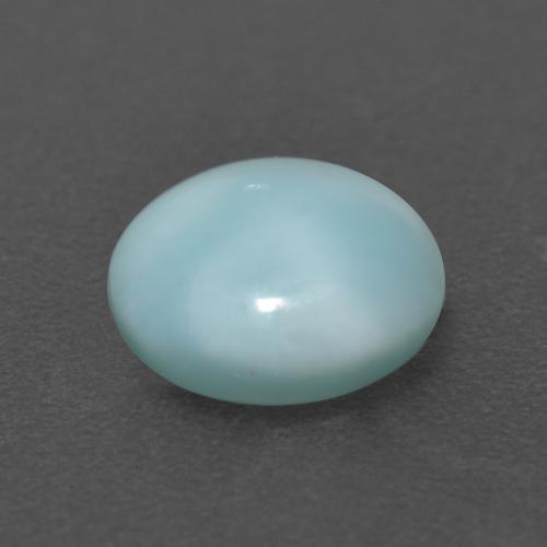 Larimar azul natural de 2,56 ct, corte redondo, opaco