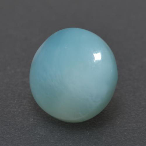Larimar azul natural de 2,10 ct, corte redondo, translúcido