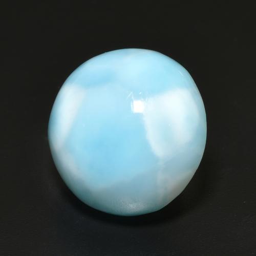 larimar Azul verdoso claro natural de 7.56 ct, Corte Redondo, Opaco