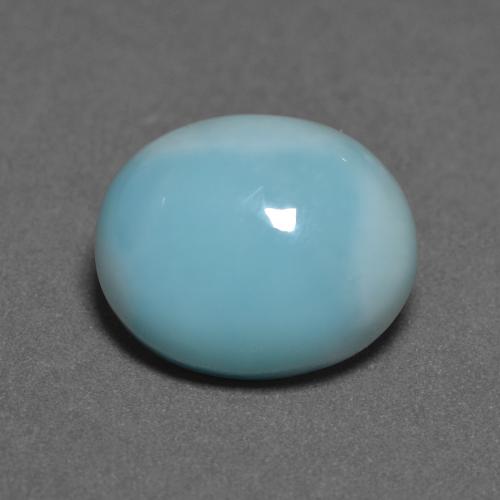 Larimar turquesa natural de 4,30 ct, corte óvalo, opaco