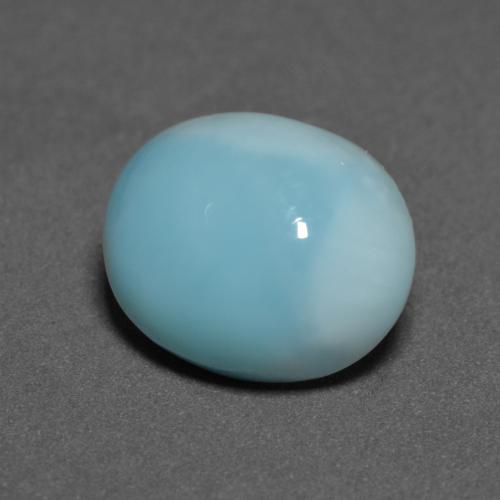 Larimar turquesa natural de 4,30 ct, corte óvalo, opaco