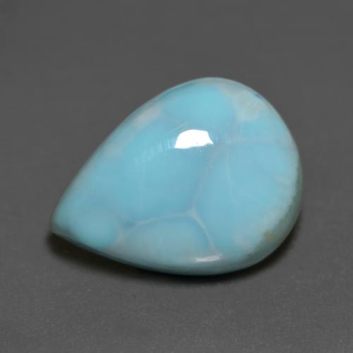 larimar Azul verdoso claro natural de 8.77 ct, En forma de pera, Opaco