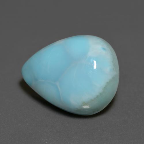larimar Azul verdoso claro natural de 8.77 ct, En forma de pera, Opaco