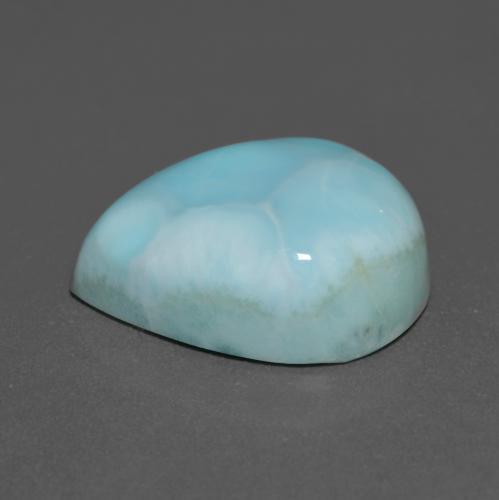 larimar Azul verdoso claro natural de 8.77 ct, En forma de pera, Opaco