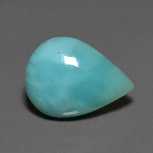 Larimar turquesa natural de 6,51 ct, en forma de pera, opaco