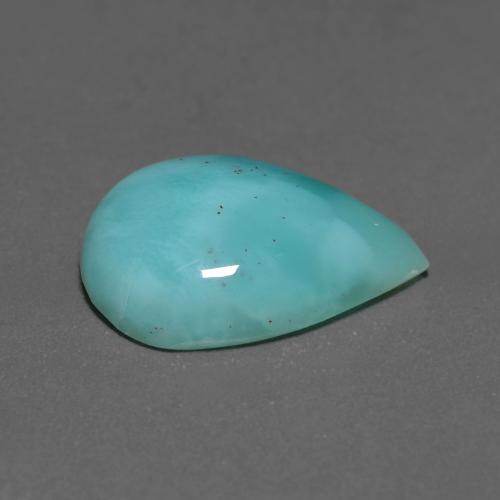 Larimar turquesa natural de 6,51 ct, en forma de pera, opaco