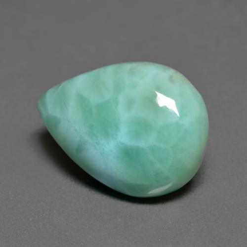 Larimar turquesa natural de 6,79 ct, en forma de pera, opaco