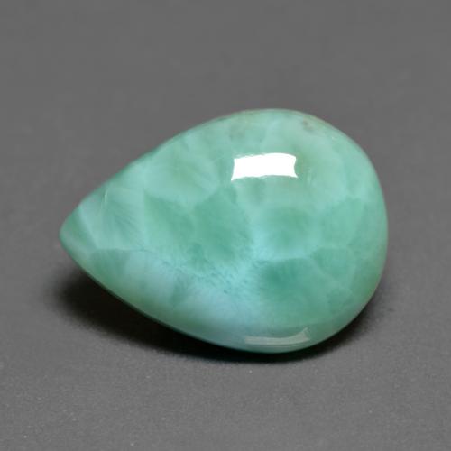 Larimar turquesa natural de 6,79 ct, en forma de pera, opaco
