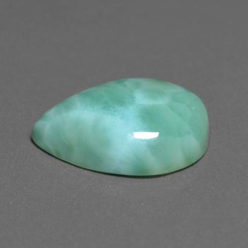 Larimar turquesa natural de 6,79 ct, en forma de pera, opaco
