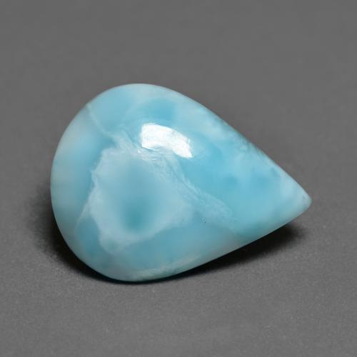 Larimar turquesa natural de 5,88 ct, en forma de pera, opaco