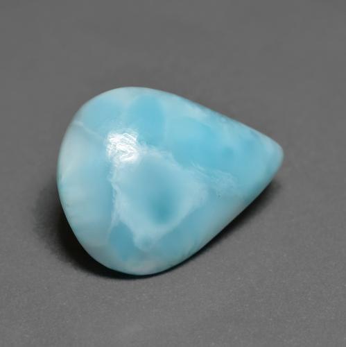 Larimar turquesa natural de 5,88 ct, en forma de pera, opaco