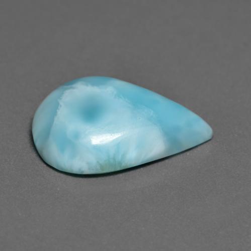 Larimar turquesa natural de 5,88 ct, en forma de pera, opaco